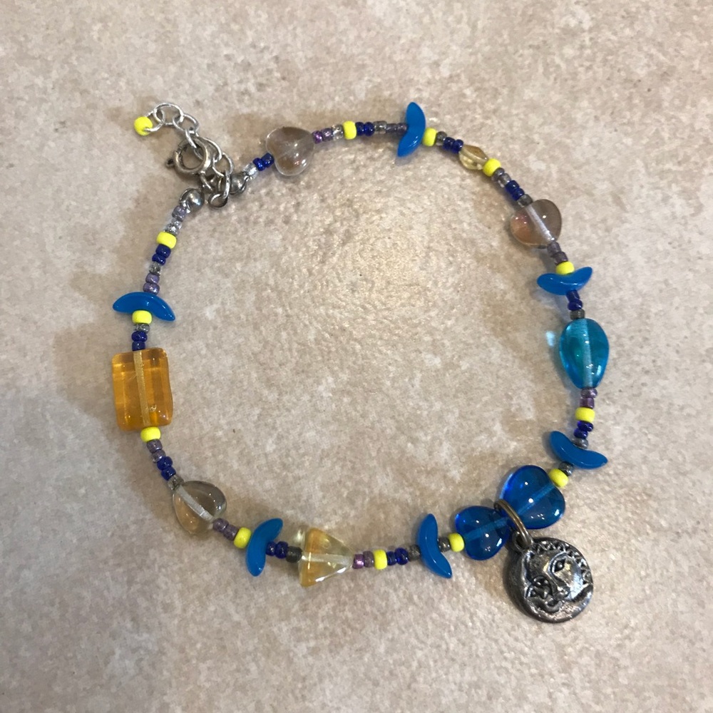 Handmade sun and moon bracelet/anklet